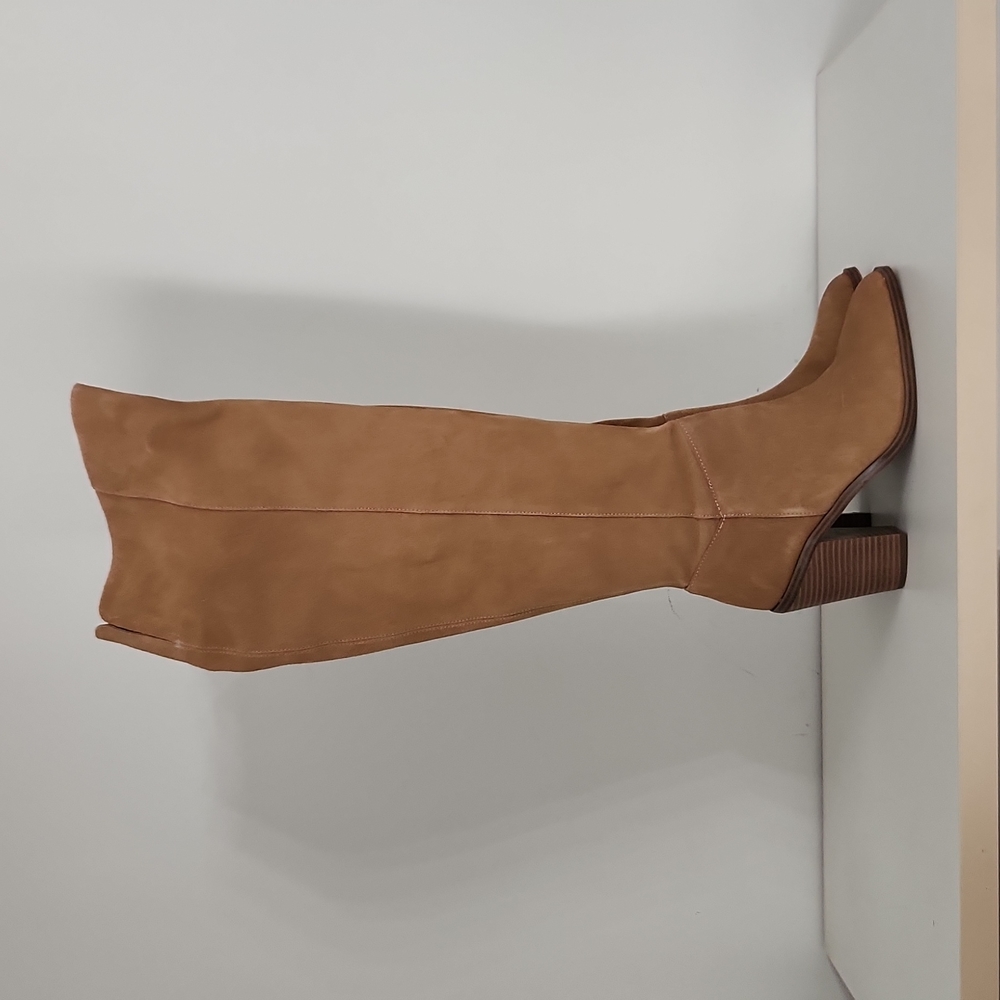 Brown Suede Knee High Boots